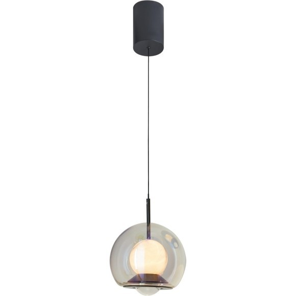 4031/00/01P Stilfort Geolight (Джеолайт) Черный подвесной светильник с прозрачным каменным плафоном LED