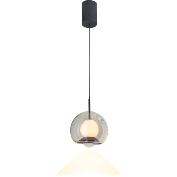 4031/00/01P Stilfort Geolight (Джеолайт) Черный подвесной светильник с прозрачным каменным плафоном LED