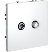 Розетка телевизионная встраиваемая VOLTUM S70 оконечная TV+SAT, (белый матовый)