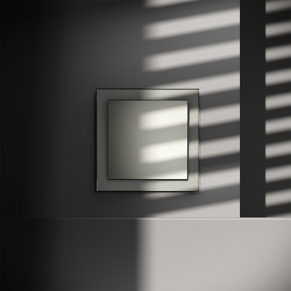 Выключатель встраиваемый VOLTUM S70 одноклавишный 10А, (сталь)