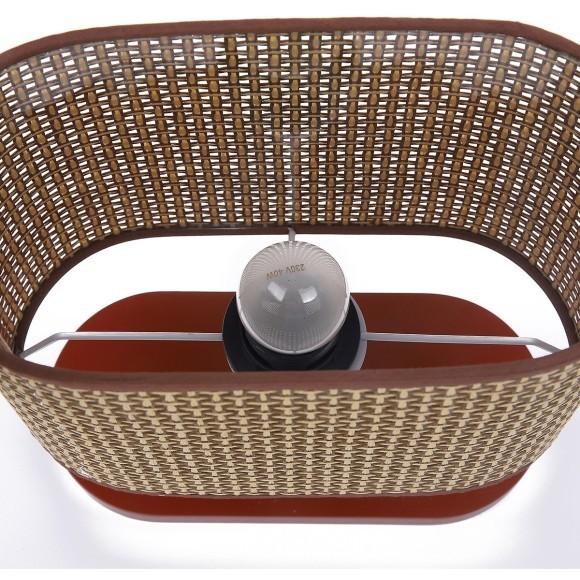 8202/1T COUNTY LN25 кофейный/коричневый, дерево/текстиль Настольная лампа E27 1*60W 220V MADERANA