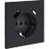 Накладка для розетки с заземлением и защитными шторками, с USB A+C, S70 (графит)