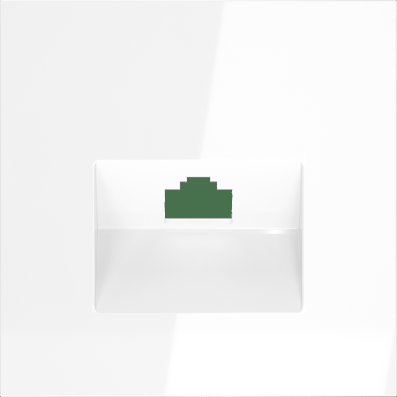 Накладка для розетки компьютерной RJ45 кат.6, S70 (белый глянцевый) Накладка для розетки компьютерной RJ45 кат.6, S70 (белый глянцевый)