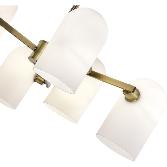 SLE1047-302-06 Светильник потолочный Бронза/Молочно-белый E14 6*40W NOBILIA