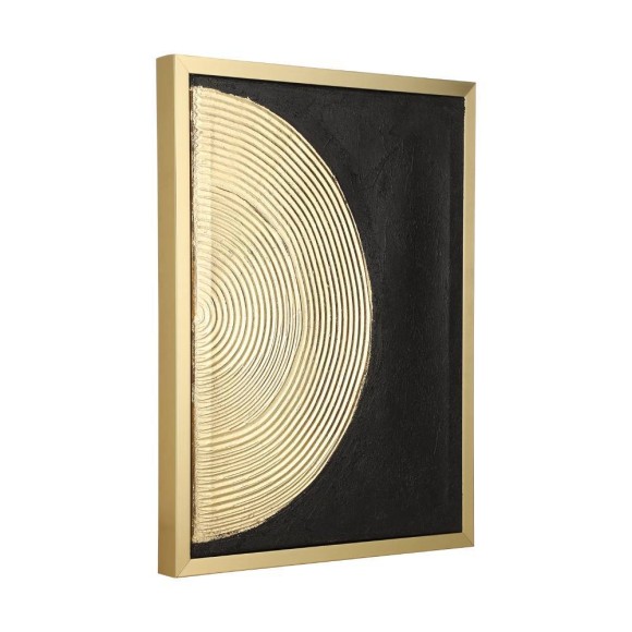 423034 ROBERVAL Комплект из 2 картин в стиле Ар-деко, пластик, холст, черный, золотой, L330, H430