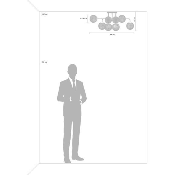 Люстра Freya FR8016PL-08BBS