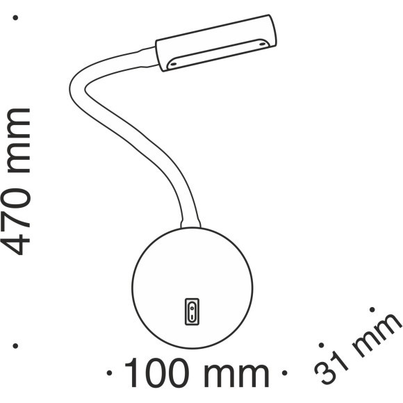 Настенный светильник на гибкой ножке Maytoni C035WL-L3B3K Stem светодиодный LED 3W