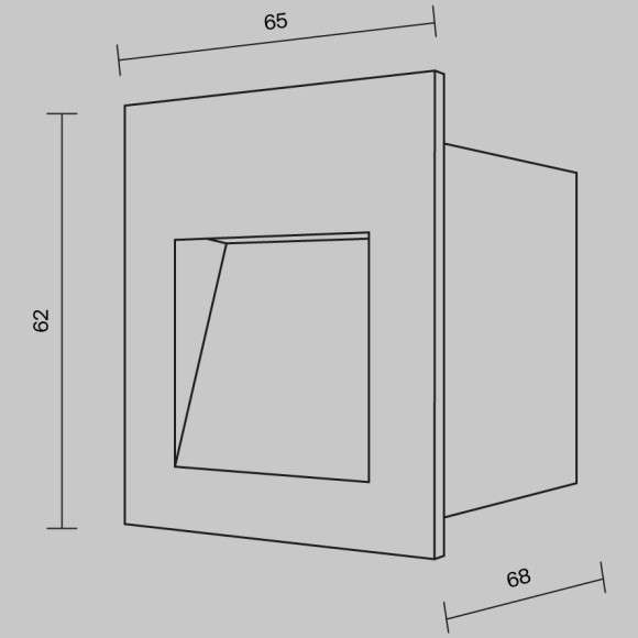Светильник встраиваемый в стену Maytoni O038-L3B Arca IP65 светодиодный LED 3W Светильник встраиваемый в стену Maytoni O038-L3B Arca IP65 светодиодный LED 3W