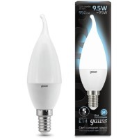 104101210 Лампа Gauss LED Свеча на ветру E14 9.5W 950lm 4100K 1/10/50