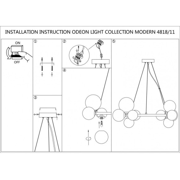 Подвесная люстра Tovi 4818/11