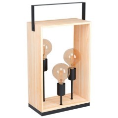 43416 Наст. лампа FAMBOROUGH, 3х40W (E27), 160х100, H400, основа 160х100, сталь, дерево, черный, нат 43416 Наст. лампа FAMBOROUGH, 3х40W (E27), 160х100, H400, основа 160х100, сталь, дерево, черный, нат