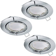 94407 Комплект светодиодных встраиваемых светильников PENETO, 3x5W (GU10), Ø87, сталь, хром 94407 Комплект светодиодных встраиваемых светильников PENETO, 3x5W (GU10), Ø87, сталь, хром