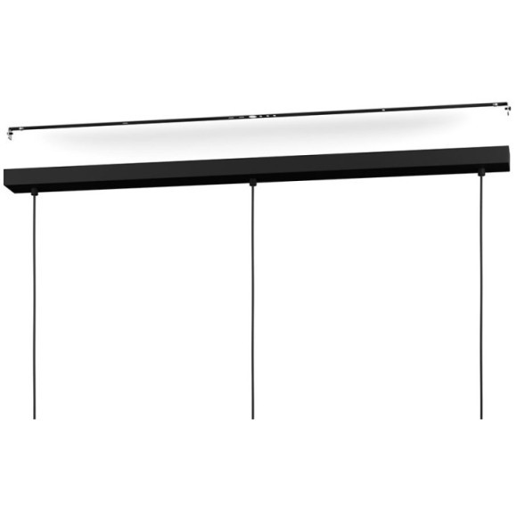 900551 Подвесной потолочный светильник MARYVILLA, 3x40W, E27, L870, B170, H1100, сталь, черный, бронзовый/матовое стекло, прозрачный, золотой