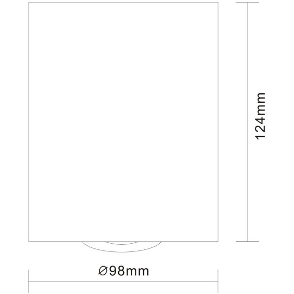 ST108.417.01 Светильник потолочный Черный GU10 1*50W  IP20 D98xH124 220V Без ламп Накладные светильники