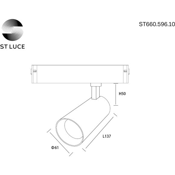 ST660.596.10 Трековый магнитный светодиодный SMART (Алиса, Siri, Bluetooth, Wi-Fi) светильник ST-Luce Skyline 220V CRI90+ 2700-6000К 535Лм 36° 10Вт ST660.596.10 Трековый магнитный светодиодный SMART (Алиса, Siri, Bluetooth, Wi-Fi) светильник ST-Luce Skyline 220V CRI90+ 2700-6000К 535Лм 36° 10Вт