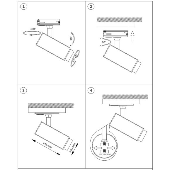 218026 Однофазный белый двужильный спот с выбором мощности 10-15-22Вт, цветовой температуры 3000-4000-6000 и угла освещения 15-60° Lightstar BARRA Fuoco P+CCT 218026 Однофазный белый двужильный спот с выбором мощности 10-15-22Вт, цветовой температуры 3000-4000-6000 и угла освещения 15-60° Lightstar BARRA Fuoco P+CCT