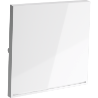 Клавиша для выключателя/переключателя одноклавишного с подсветкой, S70 (белый глянцевый)