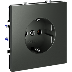 Розетка встраиваемая VOLTUM S70 с заземлением 16А, (титан)