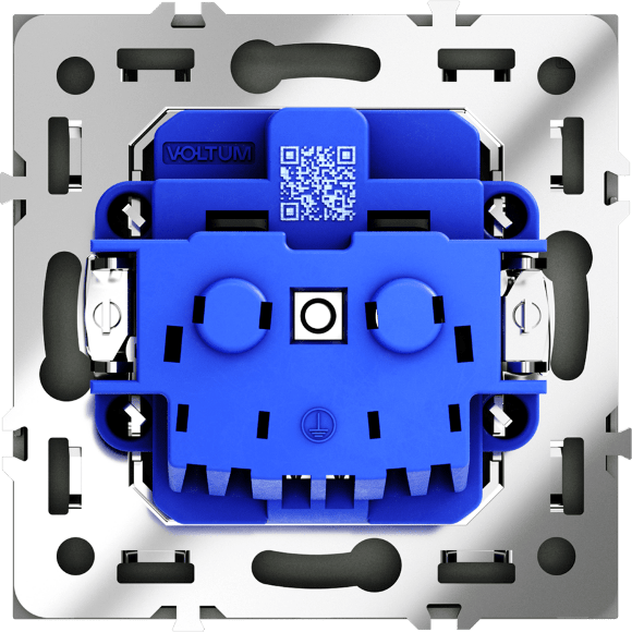 Розетка встраиваемая VOLTUM S70 с заземлением 16А, (титан)