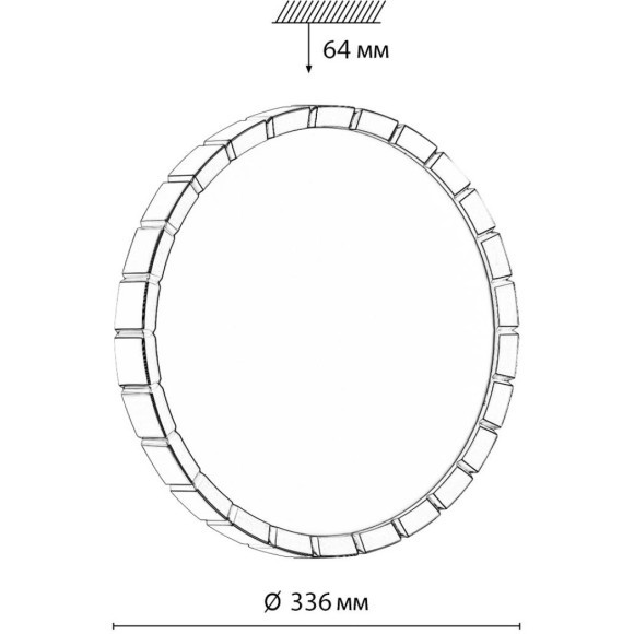 Светильник LED 30Вт 4000К D336 IP43 Sonex ATABI BLACK 7649/CL