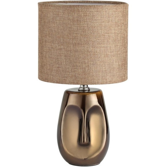 8150/1T MODERNI LN25 бронза/бежевый, керамика/текстиль Настольная лампа Е27 1*60W 220V AKIVI