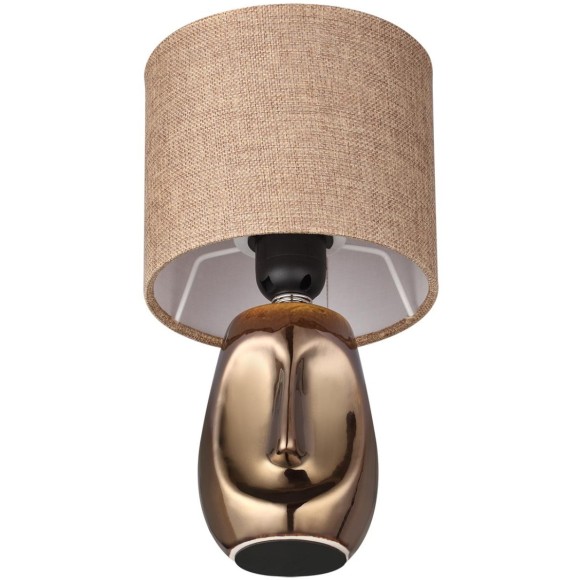 8150/1T MODERNI LN25 бронза/бежевый, керамика/текстиль Настольная лампа Е27 1*60W 220V AKIVI