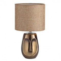 8150/1T MODERNI LN25 бронза/бежевый, керамика/текстиль Настольная лампа Е27 1*60W 220V AKIVI