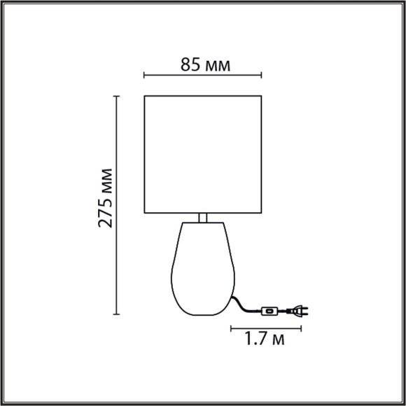 8150/1T MODERNI LN25 бронза/бежевый, керамика/текстиль Настольная лампа Е27 1*60W 220V AKIVI