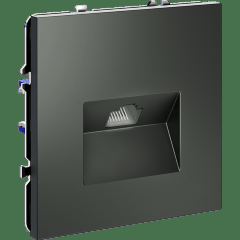 Розетка компьютерная встраиваемая VOLTUM S70 RJ45 кат.6, (титан)