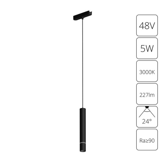 A1159PL-1BK Трековый магнитный светодиодный светильник Arte Lamp Rapid 48V CRI95+ 3000К 227Лм 24° 5Вт A1159PL-1BK Трековый магнитный светодиодный светильник Arte Lamp Rapid 48V CRI95+ 3000К 227Лм 24° 5Вт