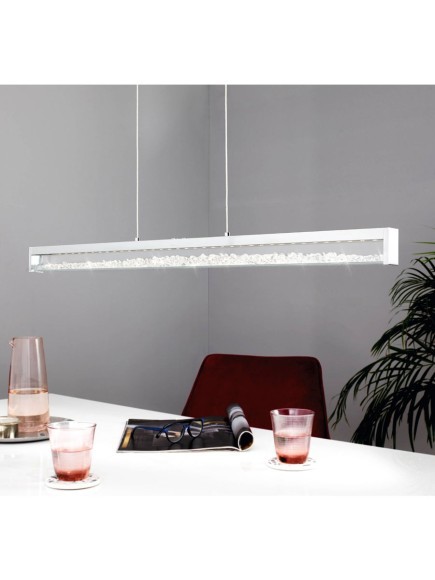 93626 EGLO CARDITO 1 Светодиодный подвес с сенсорным диммером, 32Вт, 2Лм, 2700К, L1000, хром/насыпной хрусталь