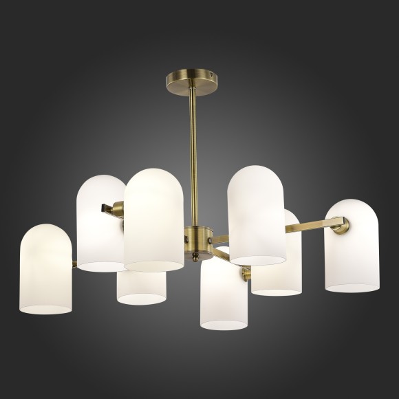 SLE1047-302-08 Светильник потолочный Бронза/Молочно-белый E14 8*40W NOBILIA SLE1047-302-08 Светильник потолочный Бронза/Молочно-белый E14 8*40W NOBILIA