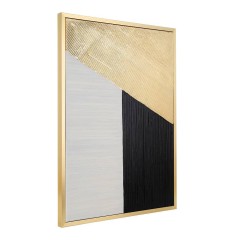 423035 ROBERVAL Комплект из 2 картин в стиле Ар-деко, пластик, холст, золотой, черный, L530, H730, B30