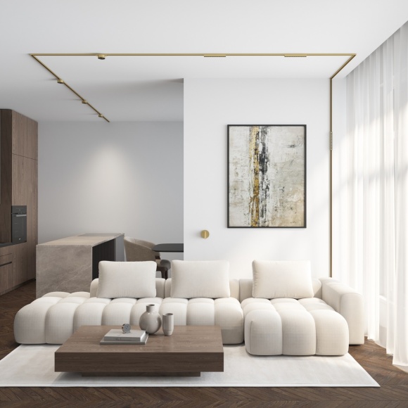 DK5772-SB Трековый магнитный светодиодный светильник Denkirs Shine 48V CRI90+ 3000К 390Лм 24° 6Вт