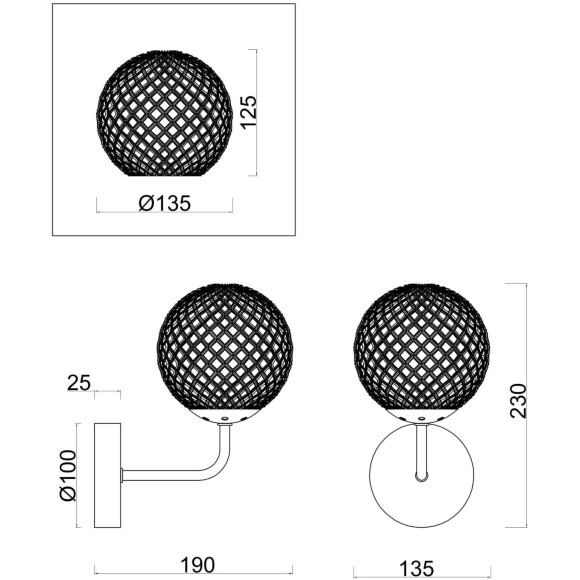 Настенный светильник (бра) Freya FR8016WL-01BBS