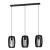 900505 BAJAZZARA Подвесной потолочный светильник с тремя лампами E27, 120Вт, сталь, дерево, черный, L890 H1100 B190