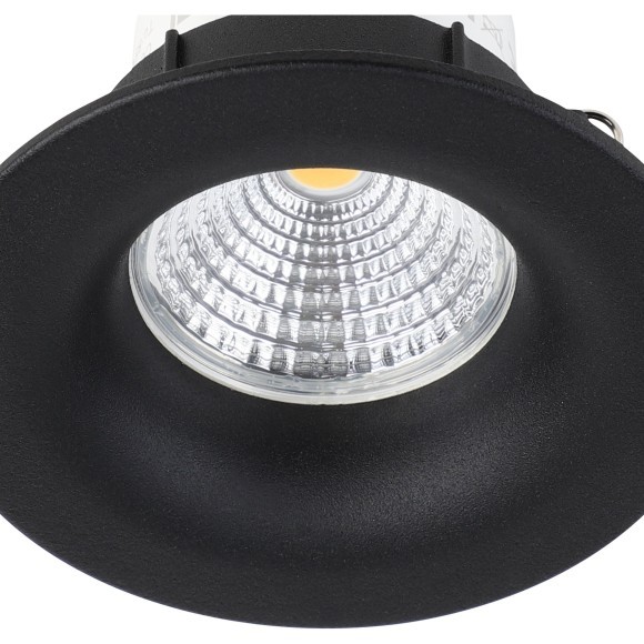 98607 EGLO SALICETO (Саличето) встраиваемый LED-светильник 6 Вт, 2700 К, 380 лм, CRI более 80, угол 50°, черный, диммируемый, IP20