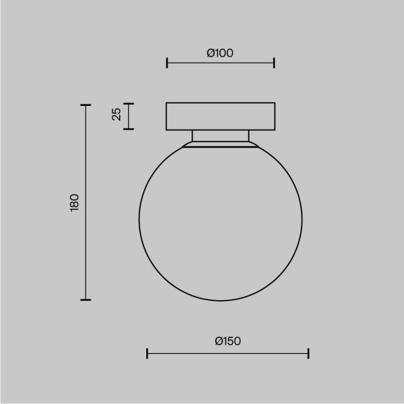 Настенно-потолочный светильник Basic form MOD321WL-01W Настенно-потолочный светильник Basic form MOD321WL-01W