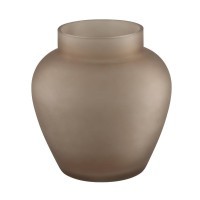 421205 ASINDRO Ваза декоративная коричневая, H195, Ø180, стекло
