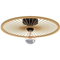 43883 Потолочный светильник LEOMINSTER, 1X40W (E27), Ø450, сталь, черный / дерево