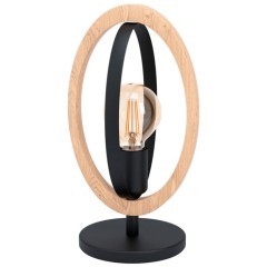 43464 Настольная лампа BASILDON, 1x40W (E27), L190, B160, H345, основа?155, сталь, черный/дерево, ко 43464 Настольная лампа BASILDON, 1x40W (E27), L190, B160, H345, основа?155, сталь, черный/дерево, ко