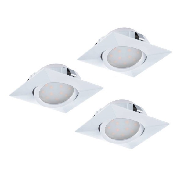 95844 Встраиваемые светильники PINEDA, 3X4,9W (LED), L84, B84, ET40, пластик, белый