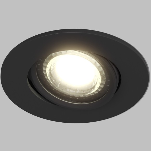 DK3020-BK Встраиваемый светильник IP20 макс 10 Вт GU5.3 черный пластик