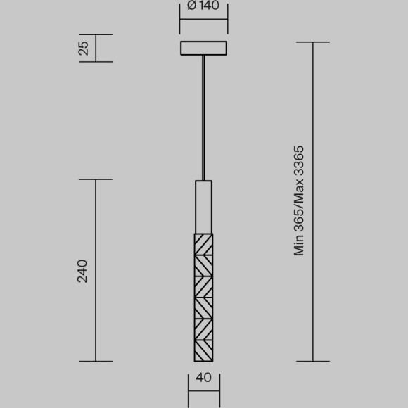 Подвесной светильник LED 3000K 200Lm Maytoni MOD328PL-L3BS3K