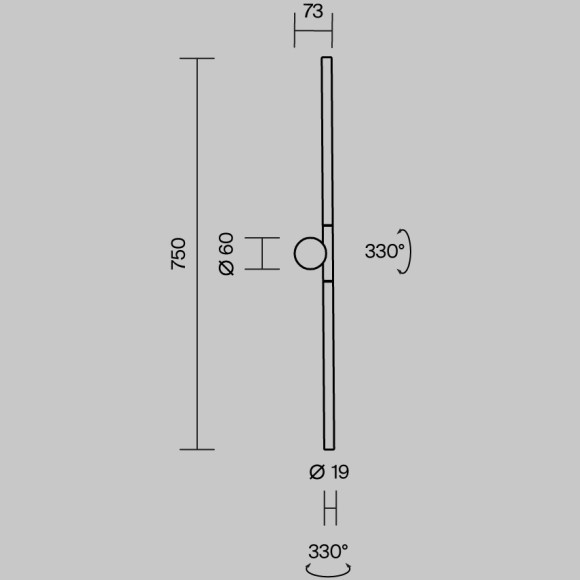 Настенный светильник (бра) Maytoni MOD432WL-L9B3K