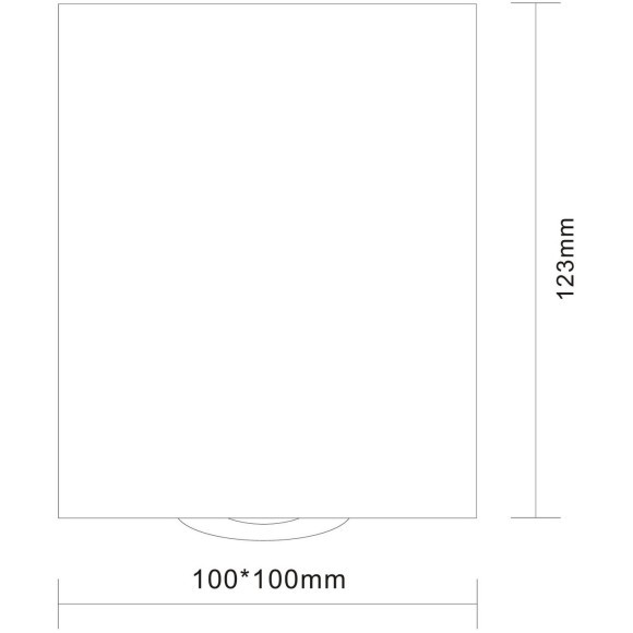 ST109.507.01 Светильник потолочный Белый GU10 1*50W  L100xW100xH123 220V Без ламп Накладные светильники