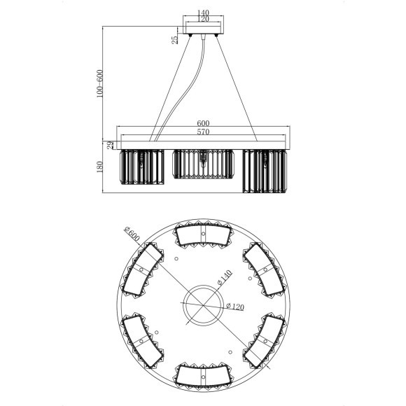 Подвесной светильник Maytoni MOD083PL-06CH Подвесной светильник Maytoni MOD083PL-06CH