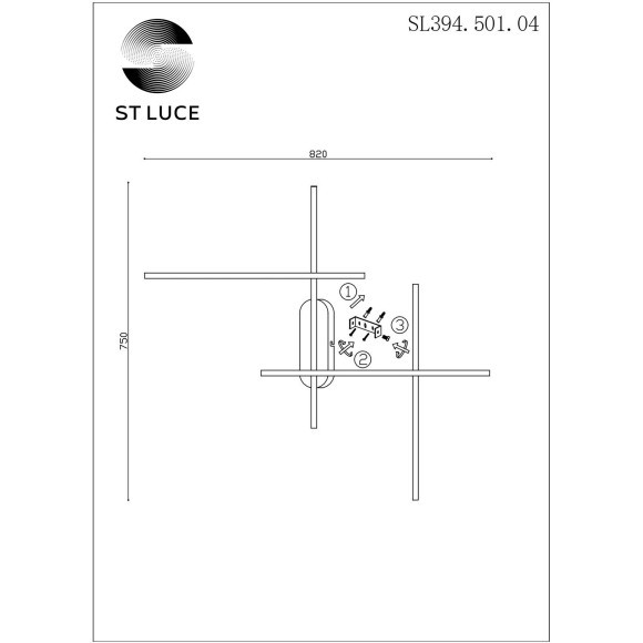 SL394.501.04 Светильник настенный ST-Luce Белый/Белый LED 4*9W 4000K BASONI