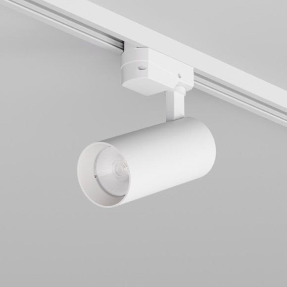 DK6452-WH Трековый светодиодный однофазный двужильный светильник Denkirs SOLID KOPER, 4000K, 15W, 1350Лм, 24° 220V