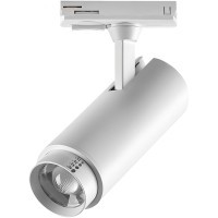 Светильник светодиодный трековый профессиональный с выбором мощности, цветовой температуры и угла освещения д/трековых систем BARRA Fuoco P+CCT Lightstar 218016